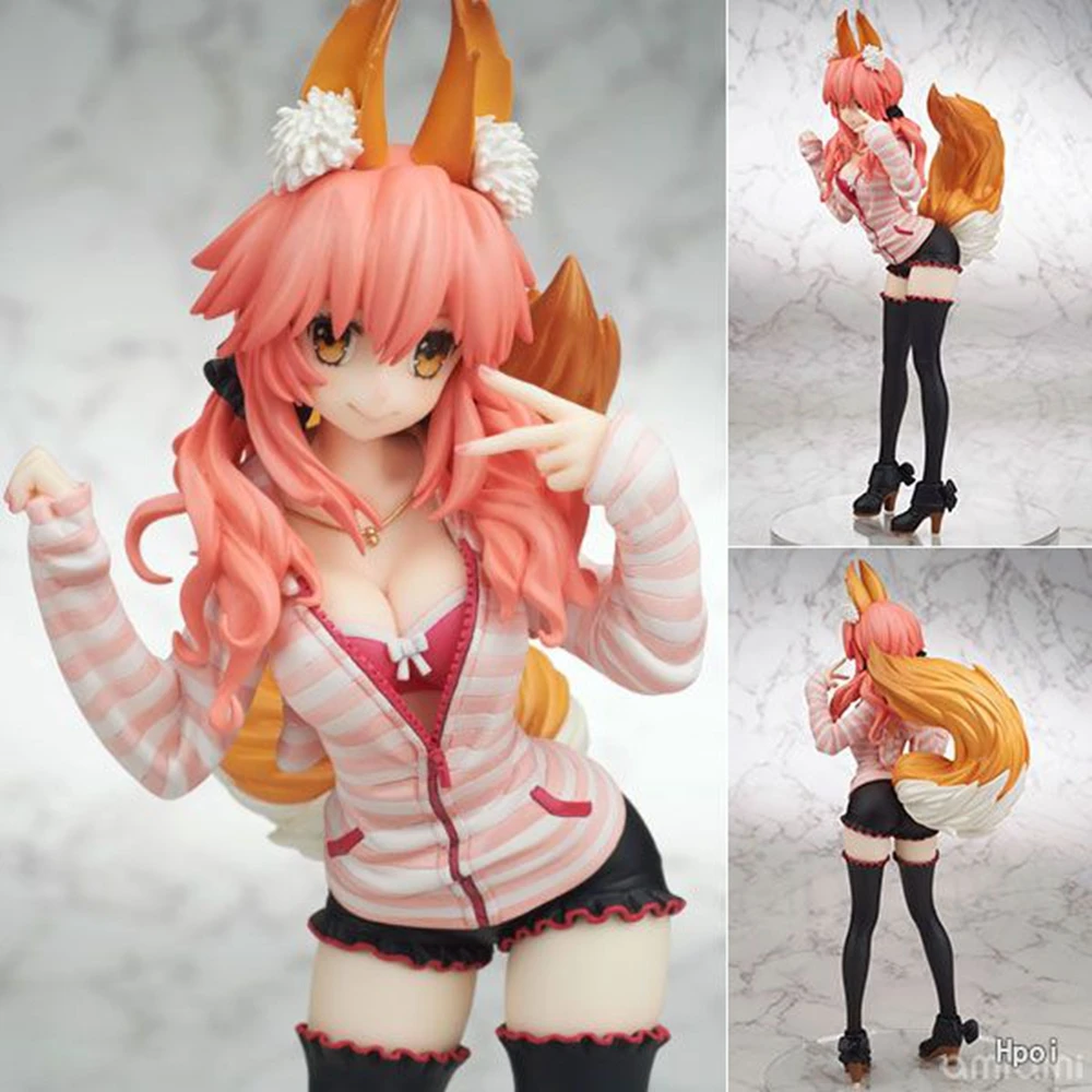 25CM Anime Fate/Extra CCC Tamamo geen Mae Figuur 1/7 Caster Plain Kleding ver Stand Model Speelgoed pop Action Figure Collectie Geschenken