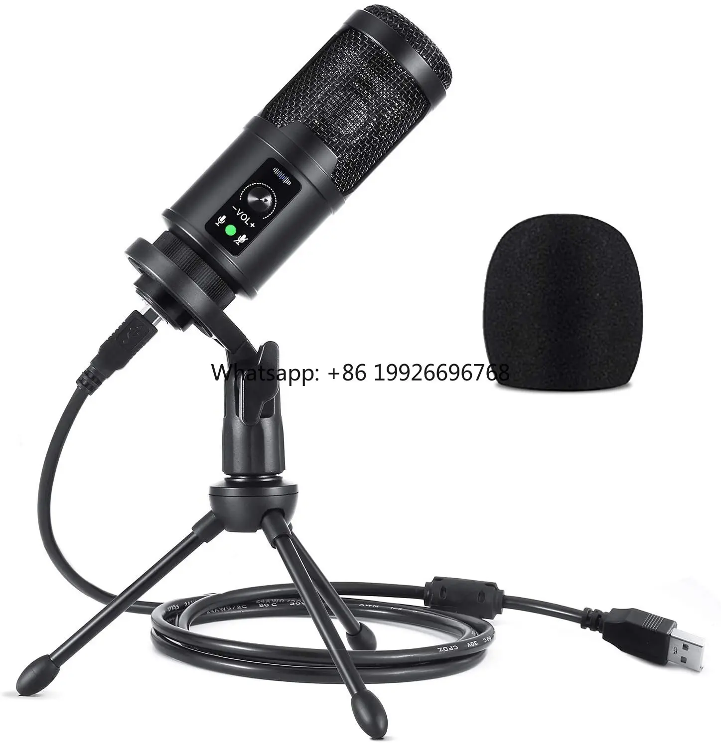 

Professional 192K USB Cardioid Condenser Microphone Wireless/Wired for Studio Recording Computer Broadcasting Made Metal Plastic