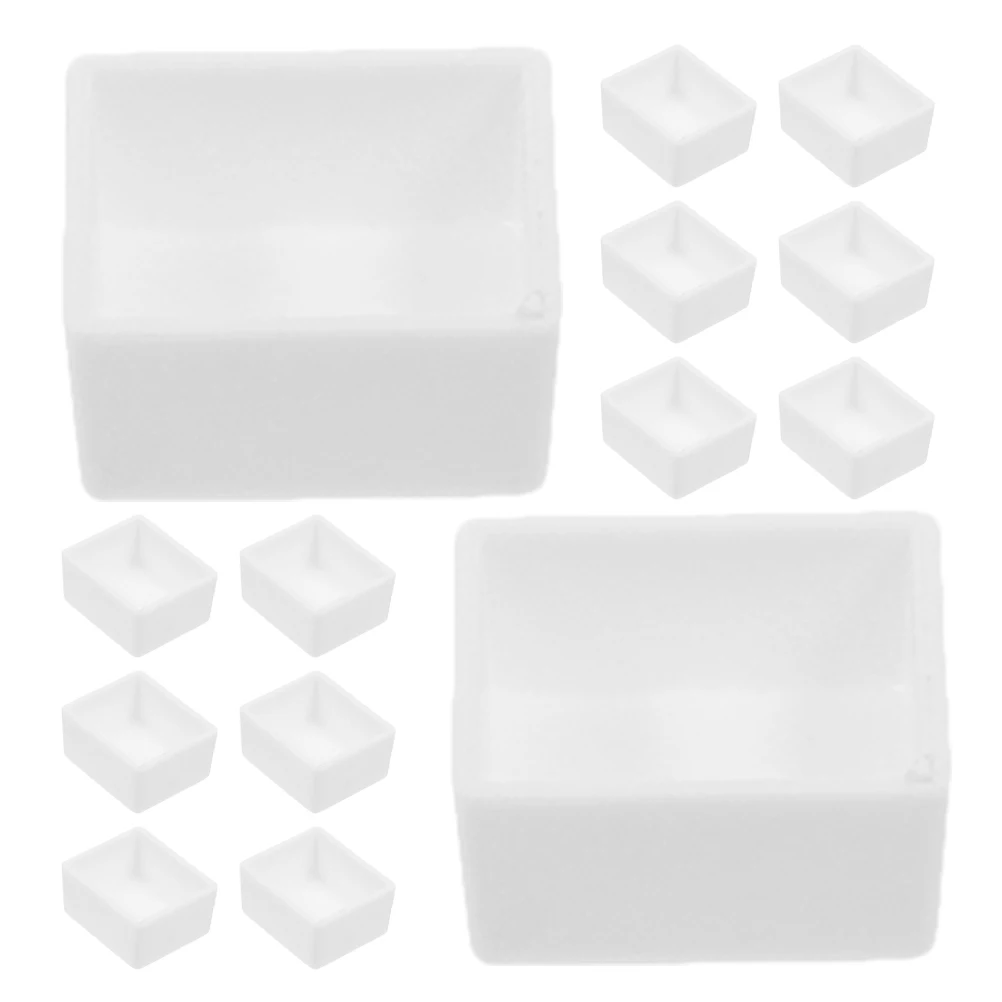 

60Pcs Empty Watercolor Pans 18Ml White Plastic Thick Walled for DIY Acrylic Oil Painting Portable Palette Organizer Storage Box