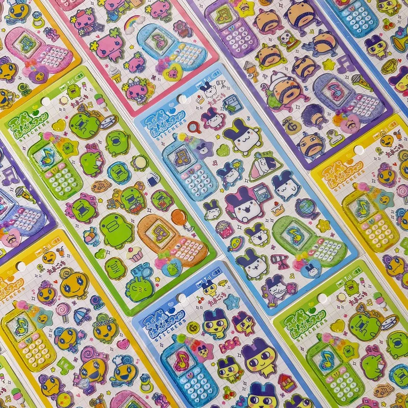 Neue Tamagotchi Mametchi Kuchipatchi Cartoon-Kreativ-Aufkleber, dreidimensionale Klebeaufkleber, personalisierte Animations-Peripherieaufkleber – Detail 2