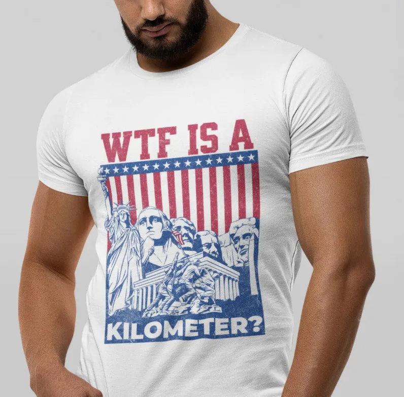 Wtf Is A Kilometer T-Shirt, Patriotic American Flag Shirt, 4Th Of July Gift