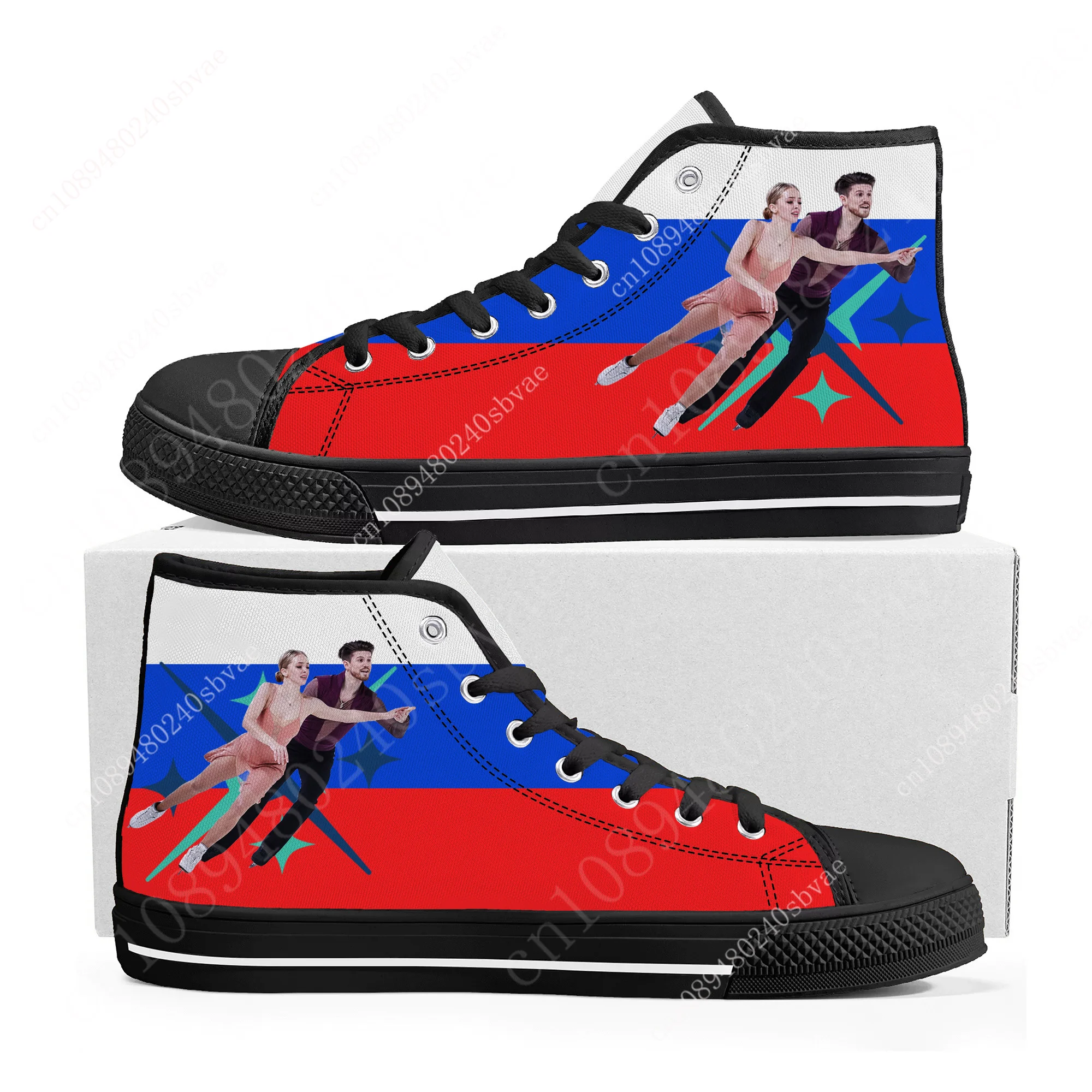 

Александра Степанова Иван Букин Alexandra Stepanova Ivan Bukin Figure Skating High Top Men Women Teenager Canvas Custom Shoe