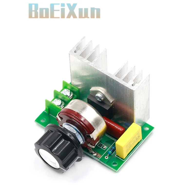 

Hot AC 220V 4000W Adjustable Motor Speed Controller Electronic Volt Voltage Regulator SCR Dimmer Module