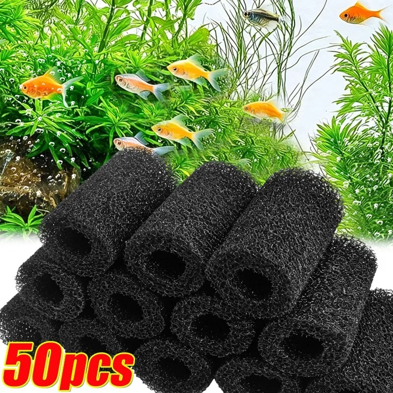 Fish Tank Inflow Inlet Filter Foam Rolls Aquarium Pre Filter Sponge Foam Cover Protection Device Reusable Net Filter Equipment