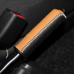 Top layer leather Case for handbrake Cover For Suzuki Jimny hand brake cover Top genuine leather cover handbrake auto