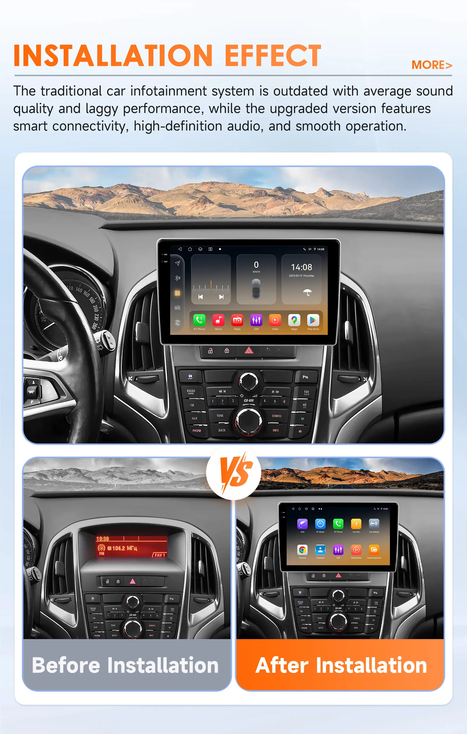 Hizpo Autoradio für opel astra j 2013-2017 buick excelle 2 2013-2018 Multimedia-Player navi gps Stereo Carplay Android Auto WiFi – Detail 7