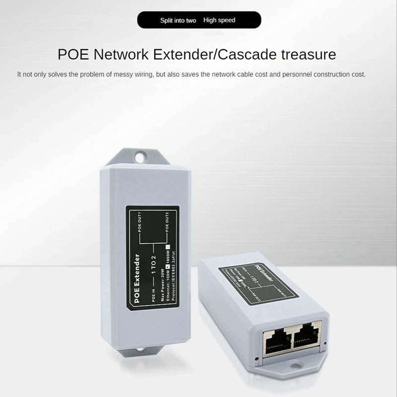 100Mbps IEEE 802.3Af/At Standard 48V Extender POE Extender For NVR IP Camera POE Extend 100 Meter For POE Range