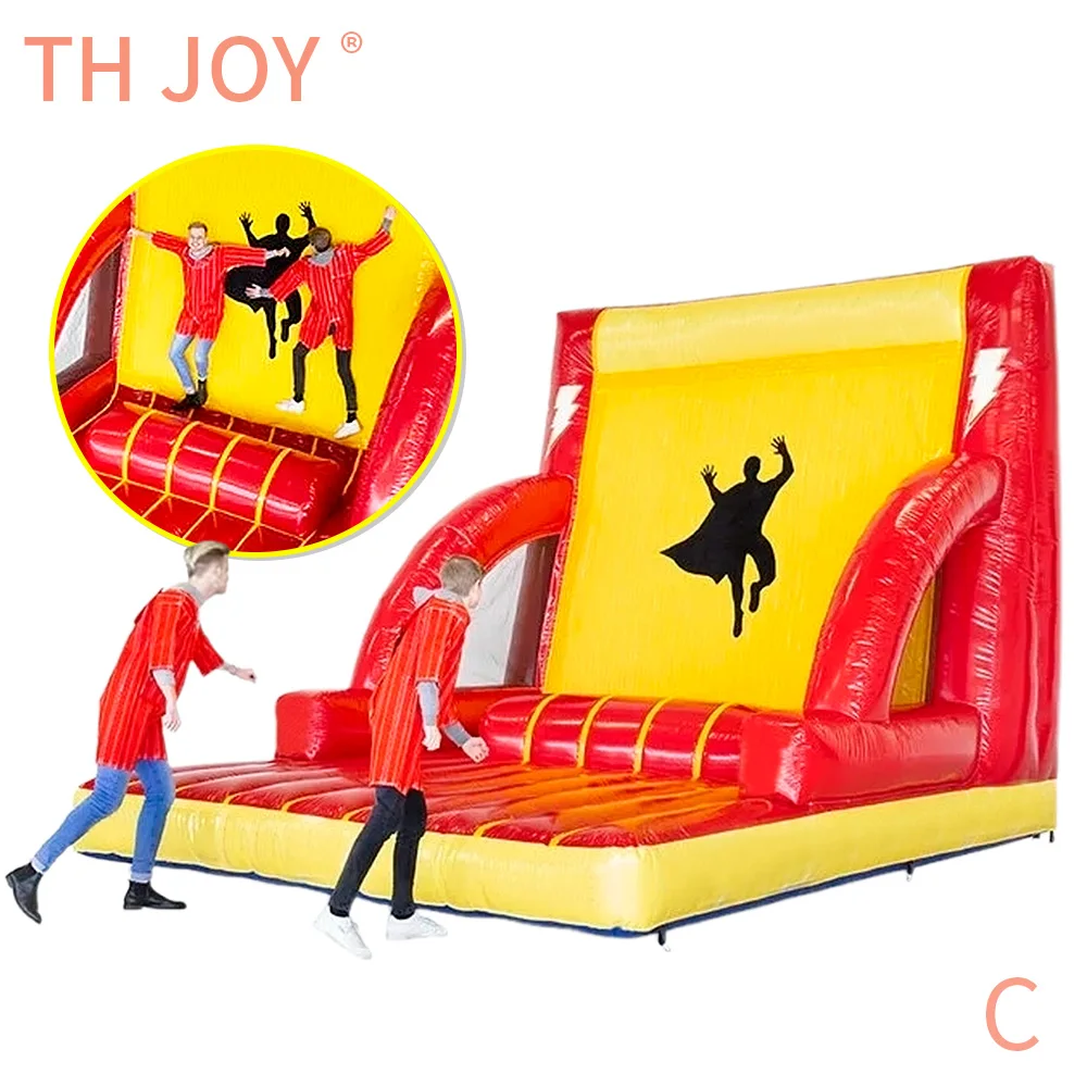 

Надувная липкая стена для прыжков, забавные надувные игры для прыжков и лазания с 2 костюмами