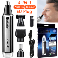 Kemei 4-in-1 Electric Nose Hair Trimmer For Men and Women Ear Neck Eyebrow Trimmer Shaver Clean Trimmer Razor Remover Kit