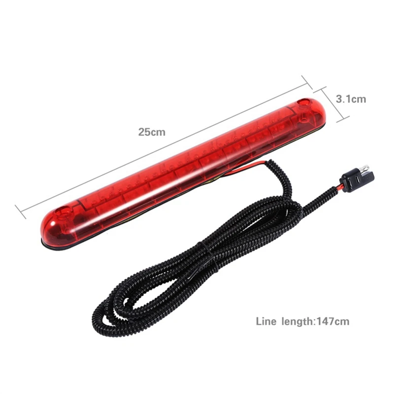 2X 24 LED 12V Car Additional Brake Light High Mount Third 3Rd Brake Stop Tail Light Lamp Red