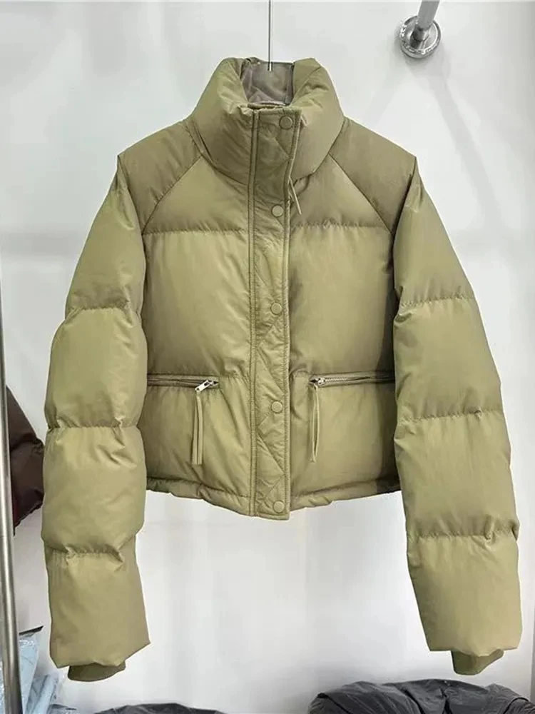 

2025 New Winter Jacket Women Short Parkas Warm Cotton Padded Coats Stand Collar Loose Puffer Cotton Female Student Outwear