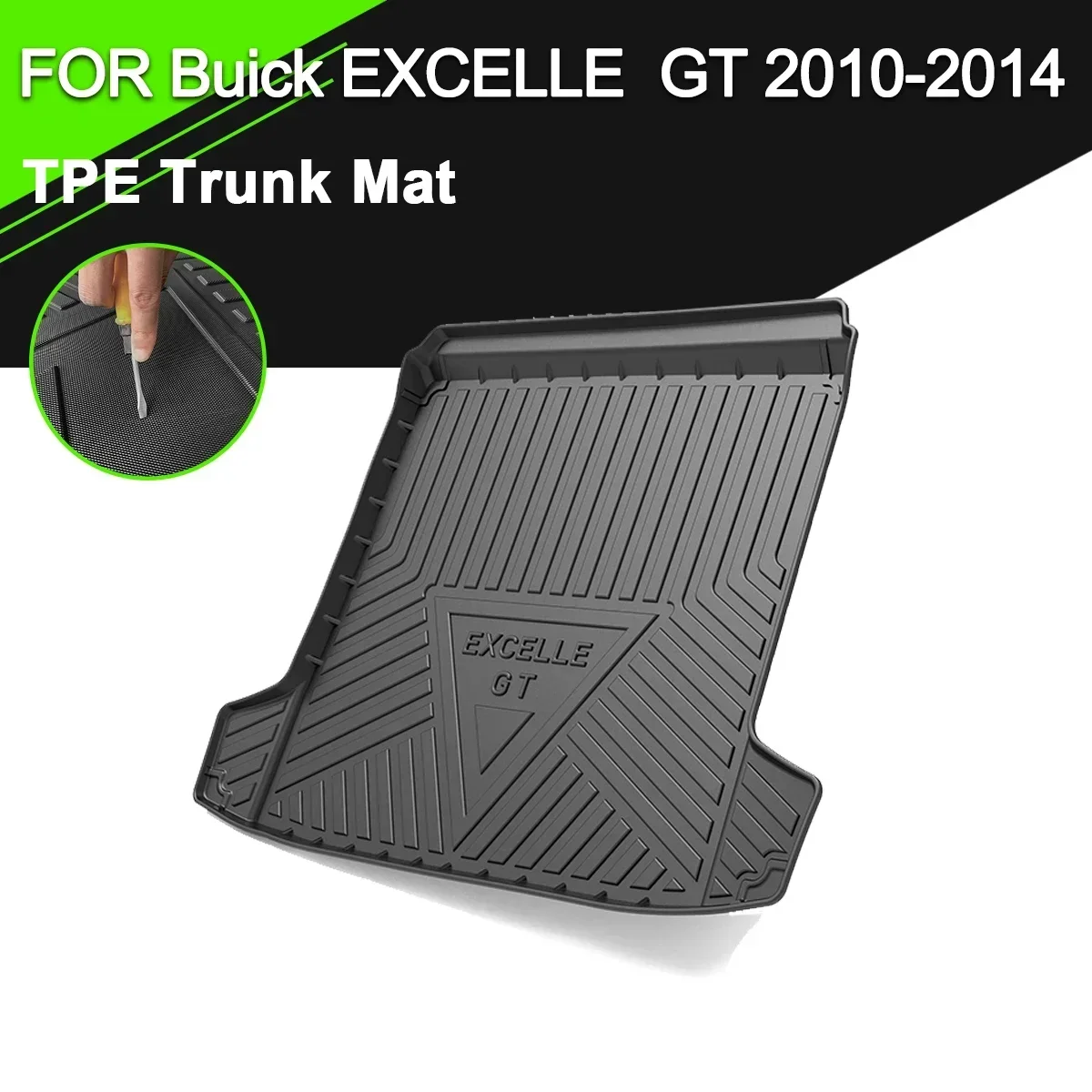 

Car Rear Trunk Cover Mat For Buick EXCELLE GT Sedan 2010-2014 TPE Waterproof Non-Slip Rubber Cargo Liner Accessories