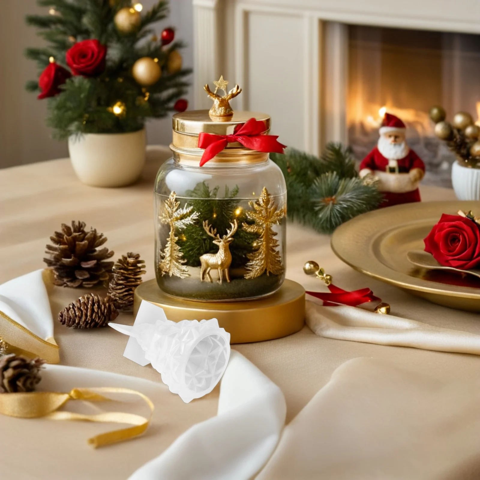 

2pcs Christmas Tree Silicone Mold Reusable Diy Crafting Xmas Mould For Resin Ornament Holiday Decoration Small Tree Silicone