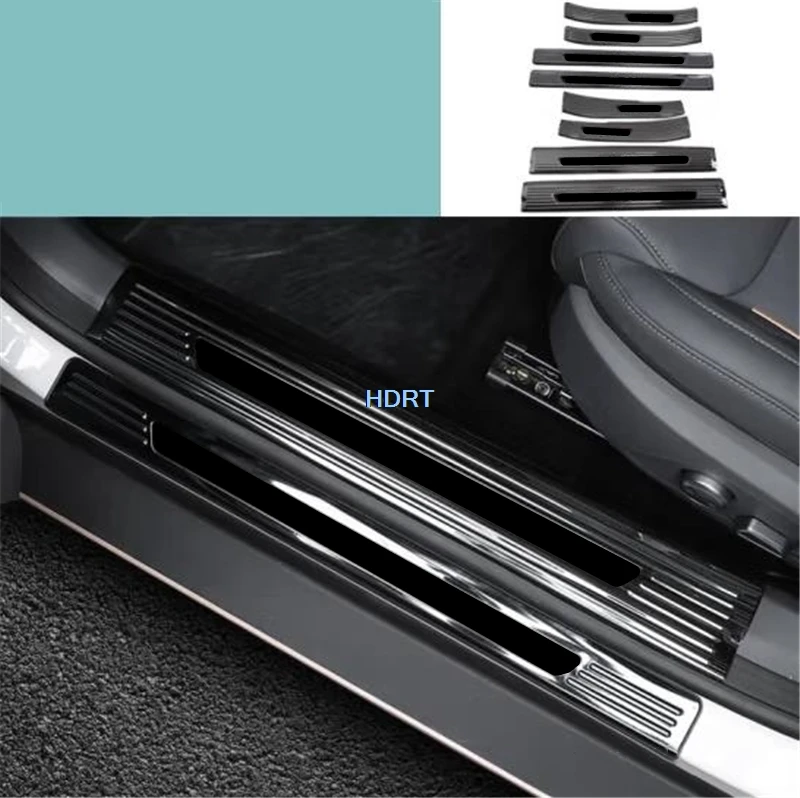 Car Door Sill Welcome Pedal For Changan Deepal SL03 L07 2022 + Scuff Plate Rear Trunk Guard Cover Threshold Styling Trim Sticker