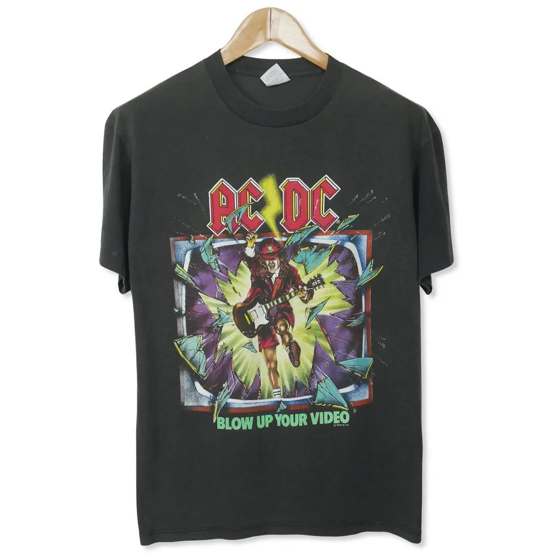 

Loose Fit Vintage Ro Band T-irt round Ne ort Sve American Retro Design Sense Casual Youth Summer Faion Tee