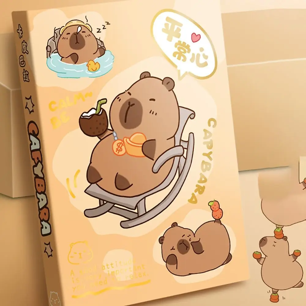 Mini cuaderno pequeño de dibujos animados, suministros escolares, Capybara, Bloc de notas de bolsillo, libro de libro mayor de mano