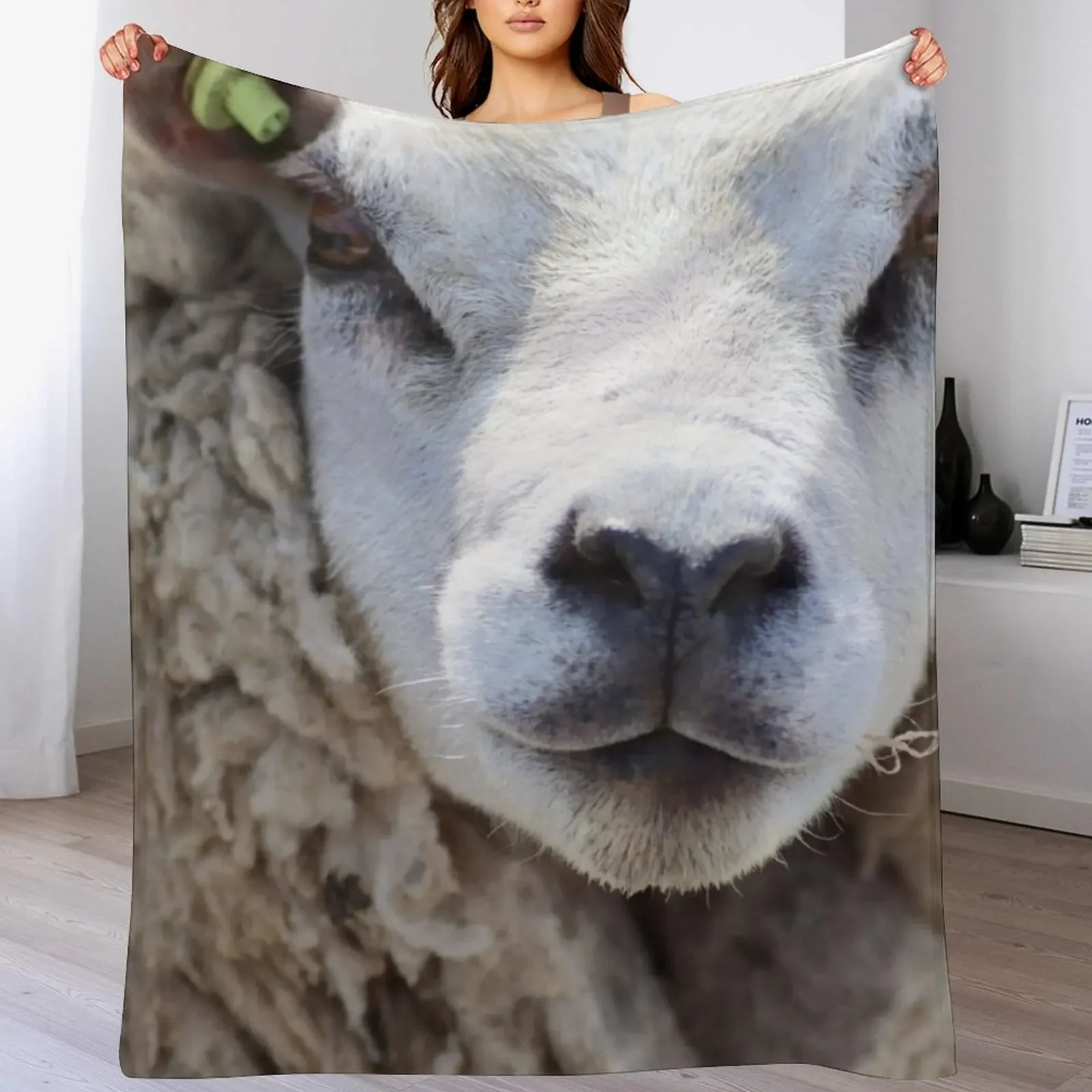 Texel Sheep Throw Blanket Air Conditioner Soft Blanket for Office Home