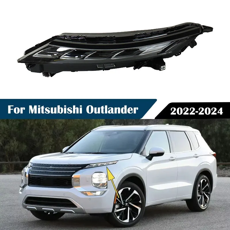 

For Mitsubishi Outlander 2022 2023 2024 LED Front Bumper Headlamp Turn Signal Lamp Daytime Rnning Light