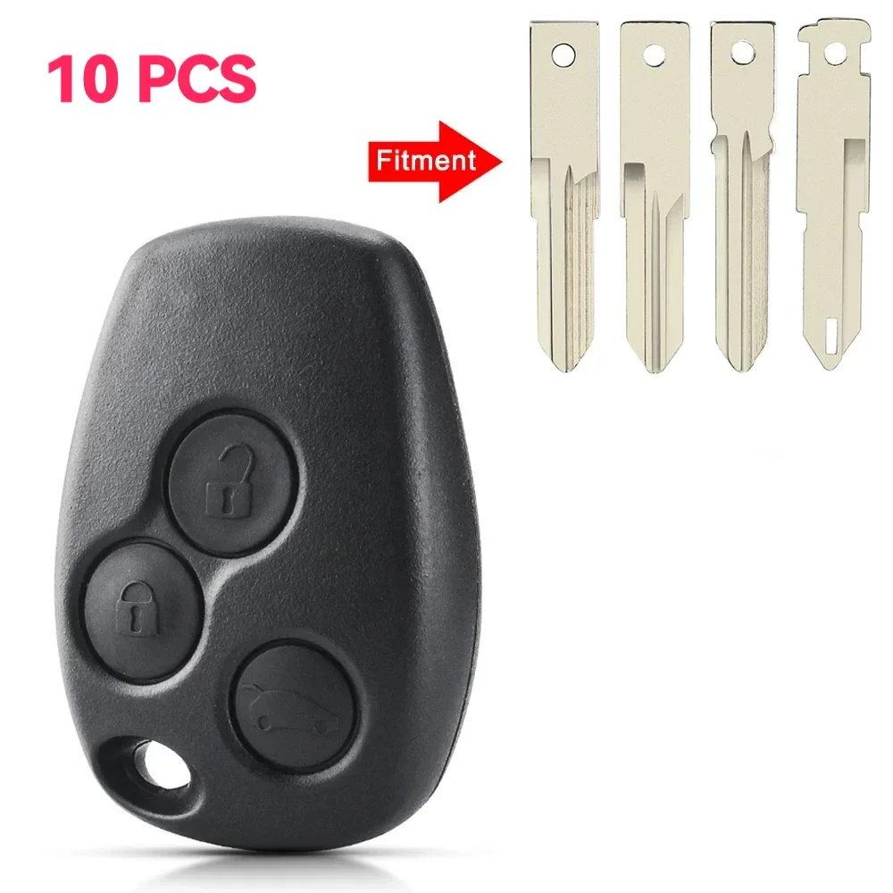 KEYYOU 10 STKS Nieuwe Auto Afstandsbediening Sleutel Shell 2/3 Knoppen Case Voor Renault Duster Modus Clio 3 Twingo Dacia Logan Sandero Kangoo