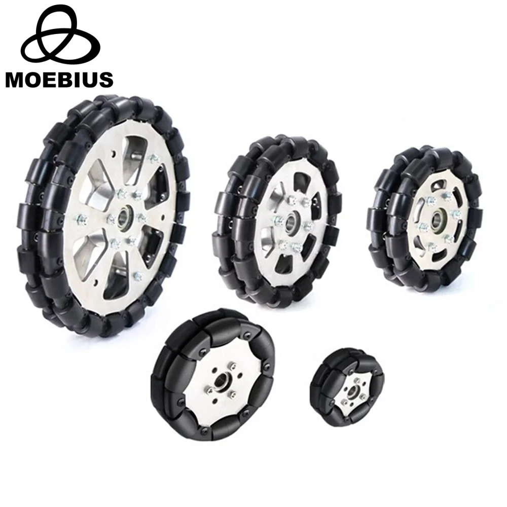 40 kg große Belastung 127 152 203 mm Omni Fulai Rad mit Lager Smart Robot Car Omnidirektionale angetriebene Reifen DIY-Teile