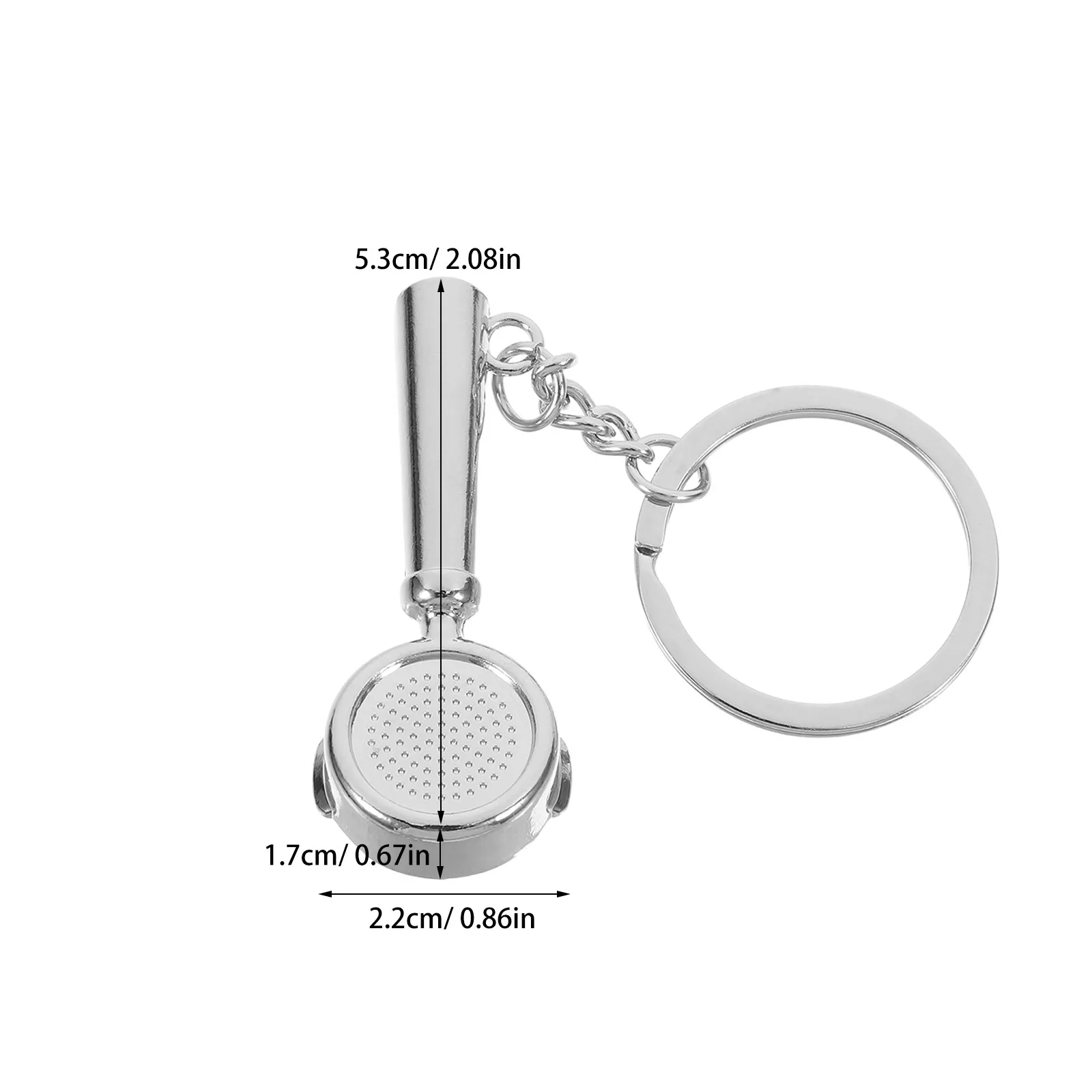 Metal Coffee Keychain 3D Measuring Spoon Shape Stylish Keyring for Car Keys Bag Charm Handbag Decor Creative Coffee Theme