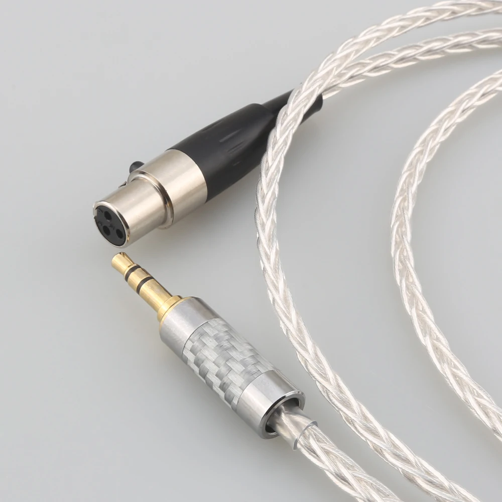 Hot Sell 8 Core Audio headphone attached cables 3.5mm stereo plug to mini XLR for AK G Q701, K240S ,K271 ,K702 ,K141 ,K171, K712