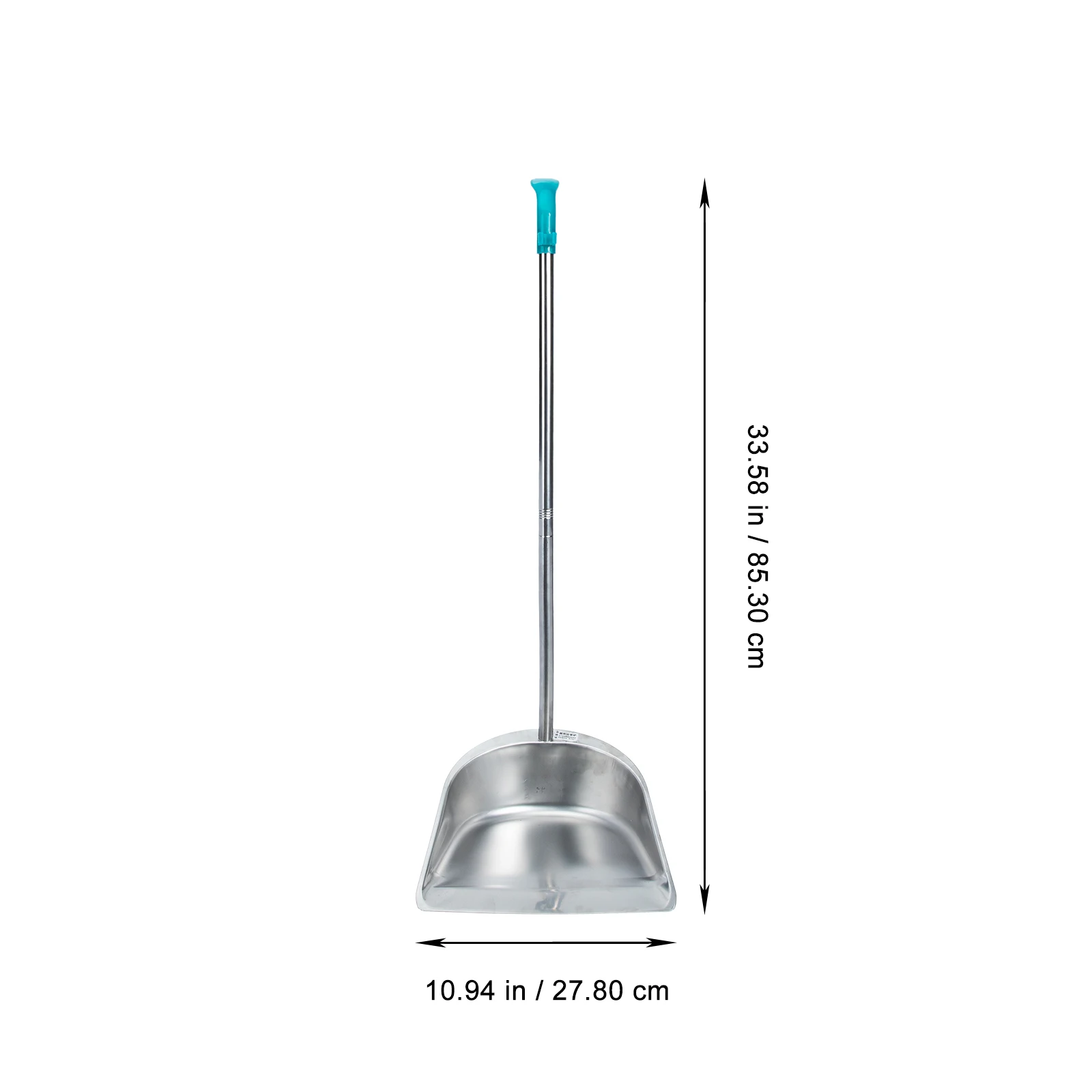 

Trash Dustpan Garbage Shovel Stainless Steel Heavy Duty Large Capacity Kitchen Cleaning Supplies Home Office Silver Long Handle