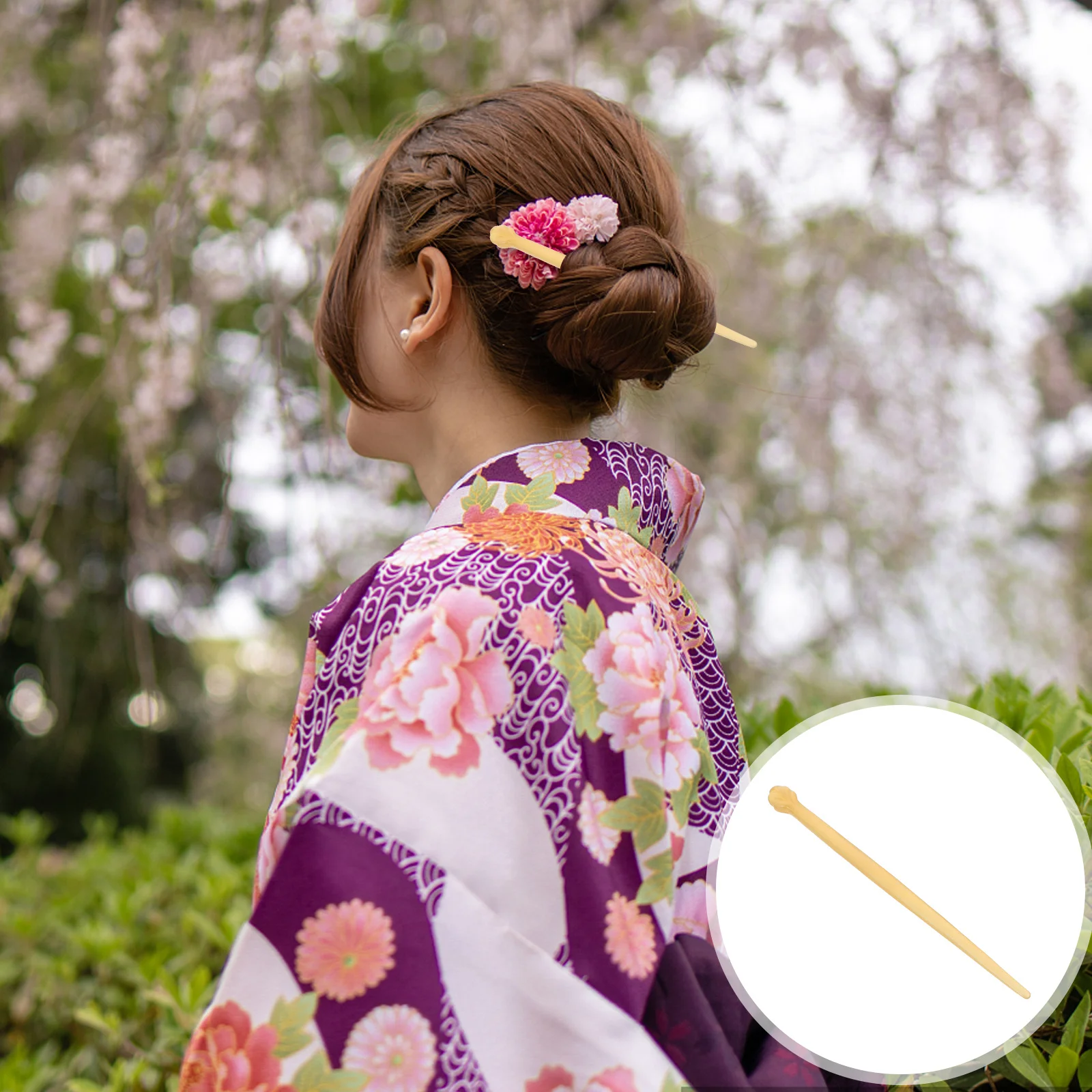 

Sheep Horn Hairpin Vintage Acetate Hair Stick Exquisite Design Comfortable Wear Ideal Hair Decoration for Travel Festival Daily