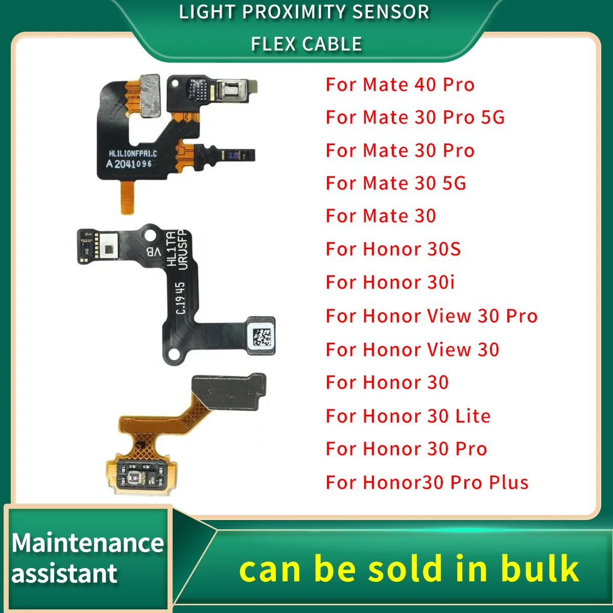 Light Proximity Sensor Flex Cable For Huawei Mate 40 Pro Honor View 30 Lite Pro Plus 30i 30S Flash Light Sensor Flex