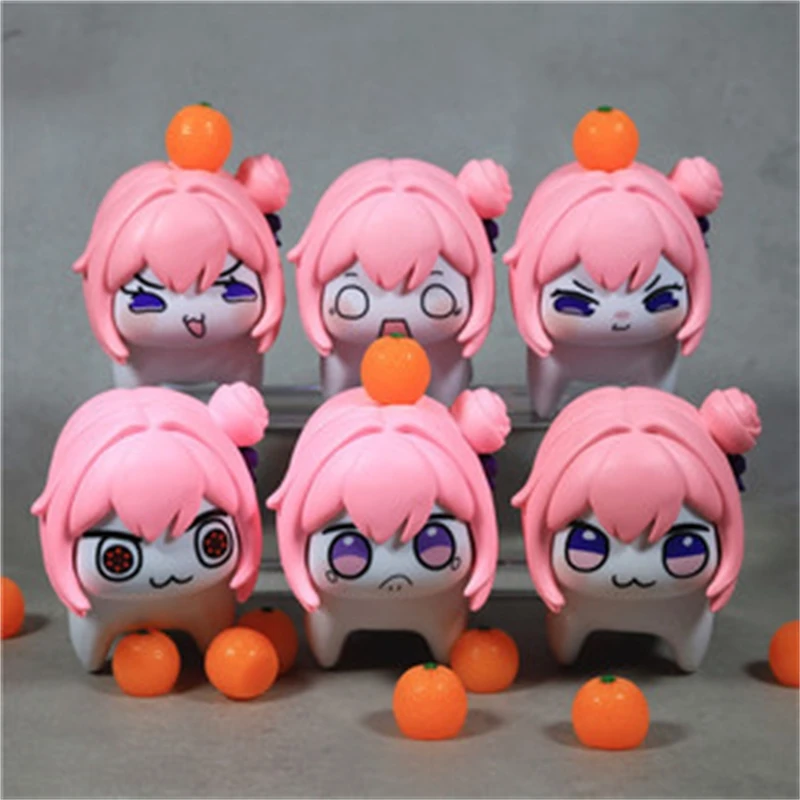 

Мини-фигурка Chibi Pink Heroine с розовой собакой, милый настольный орнамент, декор полки для коллекционеров, женщин и девочек, подарок на день рождения, Рождество