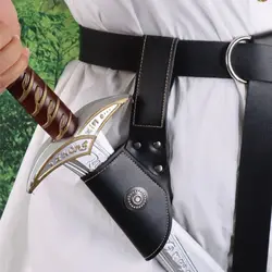 Medieval Viking Pirate Knight Sword Sheath Scabbard Frog Steampunk Accessory Leather Belt Rapier Holder For Larp Cosplay Costume