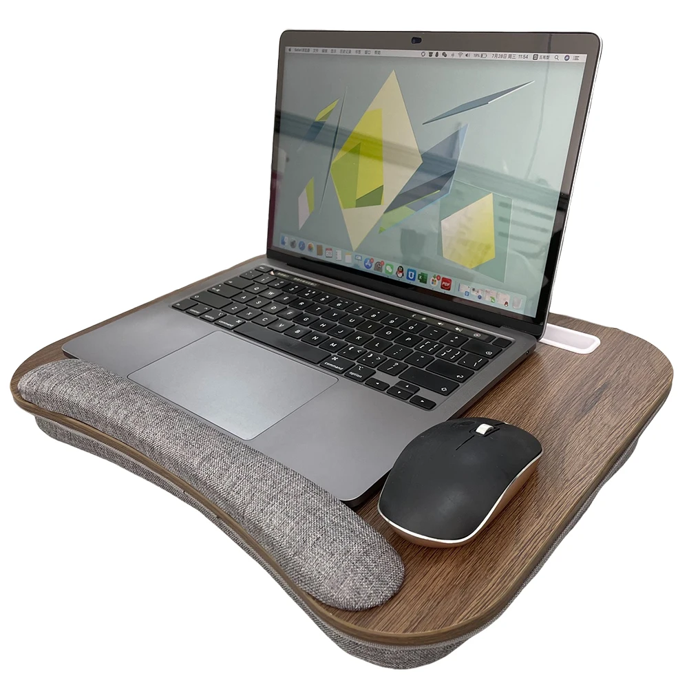 Portable Lap Laptop Desk with Pillow Cushion & Anti-Slip Strip Home Office Lap Desk Fits Up To 15.6 Inch Laptops