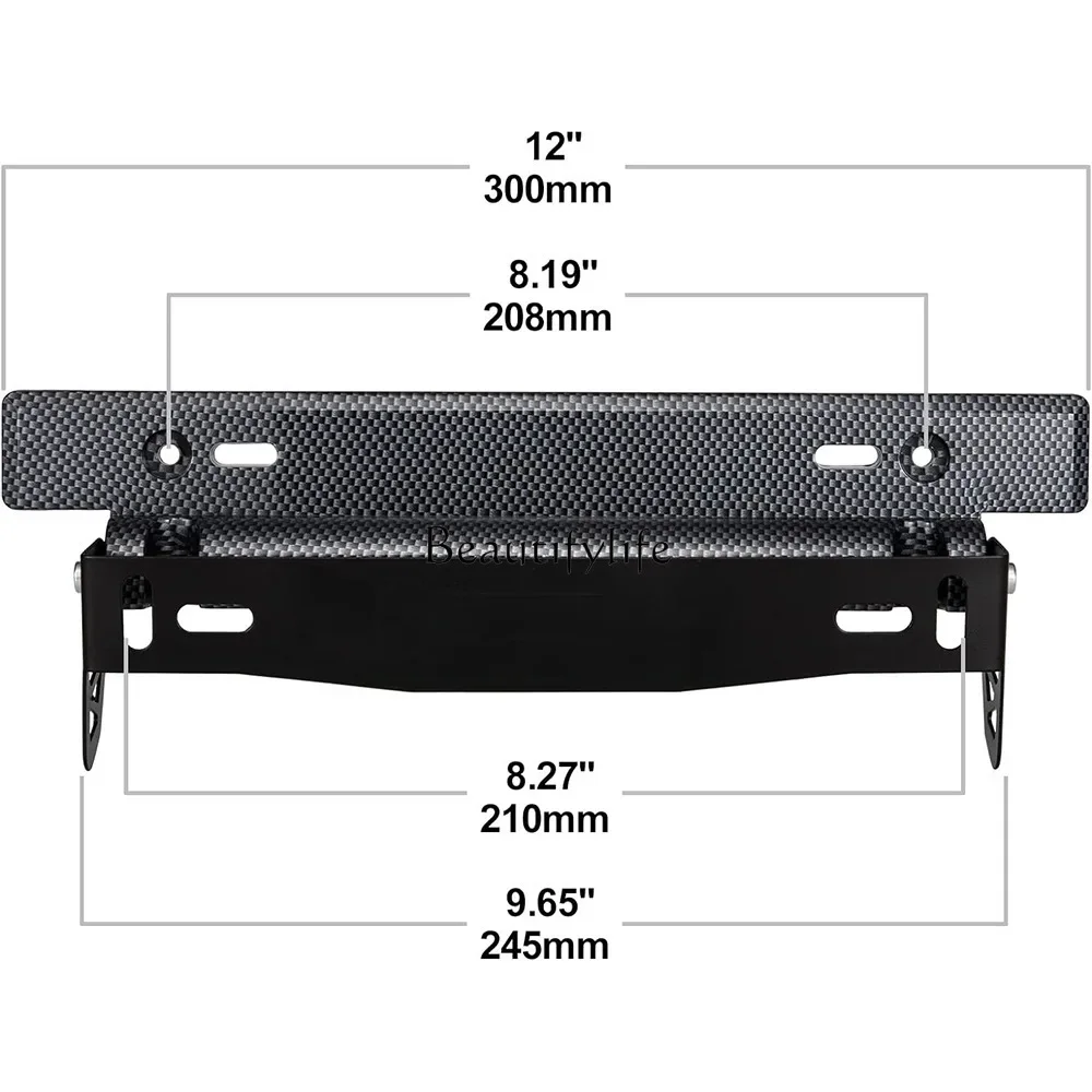 

Accessories and PartsJCarbon fiber grid license plate frame car modification decoration