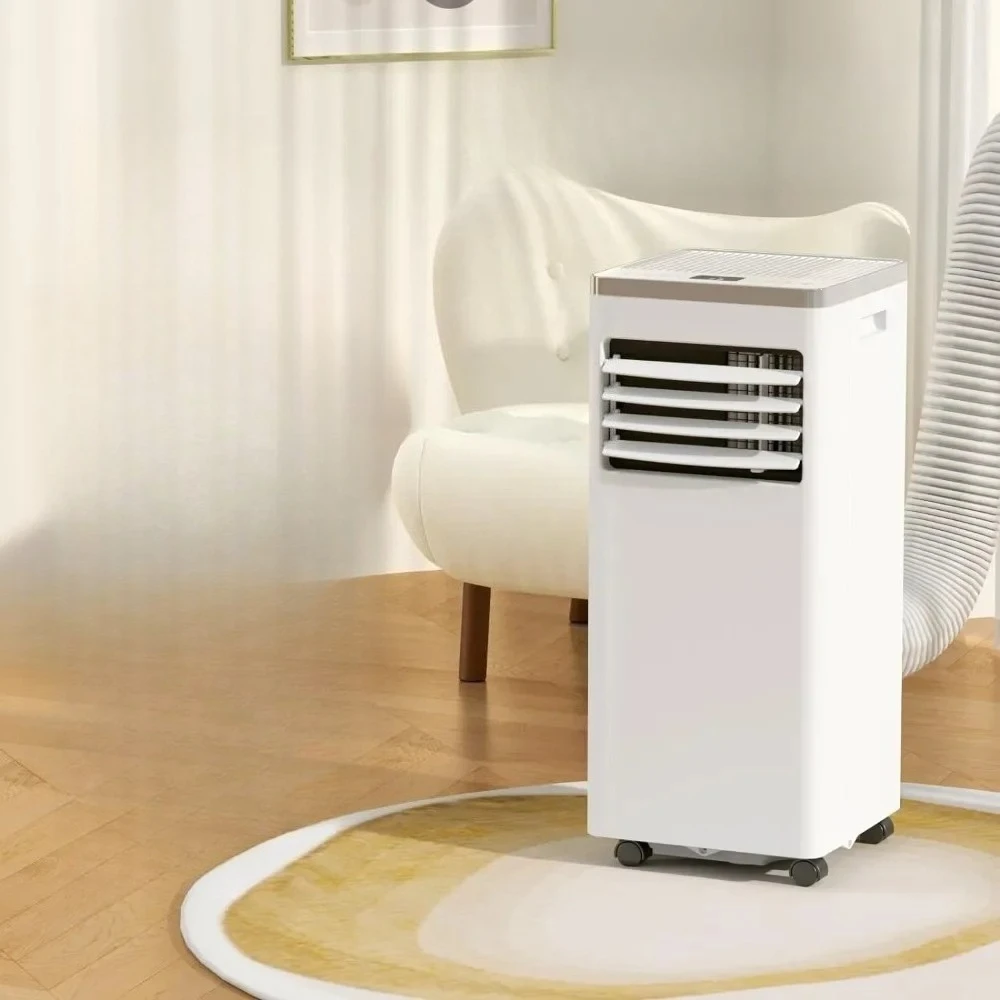 L # 8,000 BTU Portable Air Conditioners, Portable AC Built-in Cool, Room Air Conditioner With Remote Control/Installation Kits