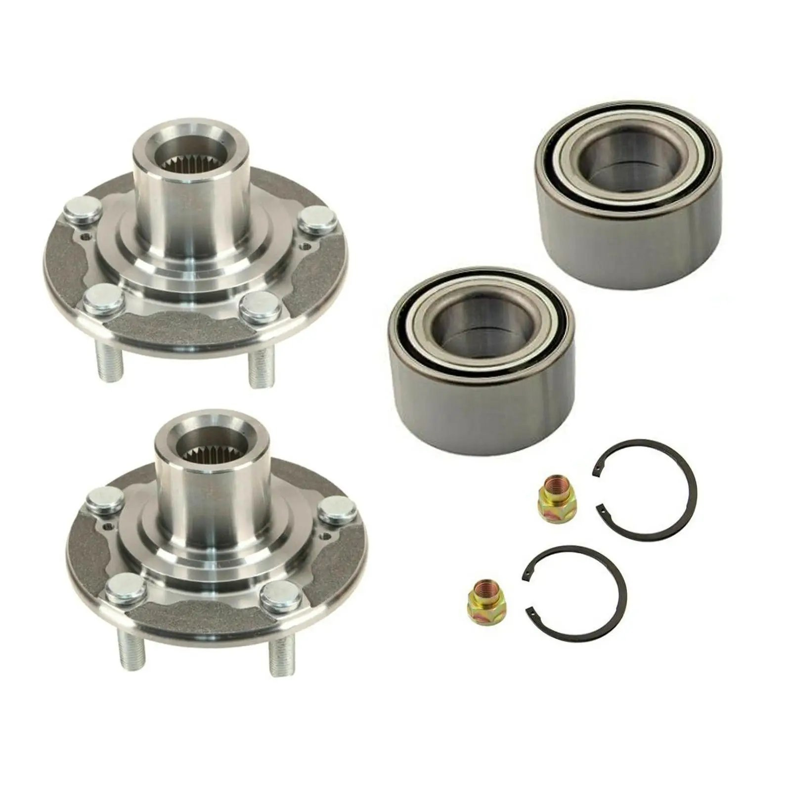 2x Front Wheel Hub Bearing Kits Durable Left and Right for Honda