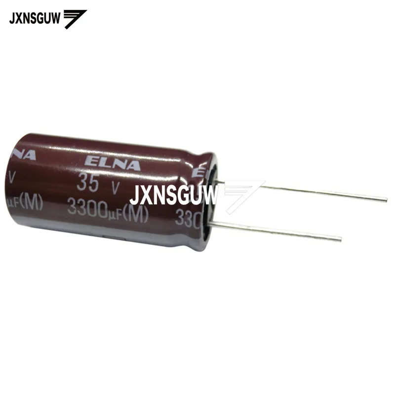 

10PCS Original ELNA RA3 35V3300UF 16X31.5MM audio Aluminum electrolytic capacitor 3300uF/35V 85 degrees brown 3300uF 35v