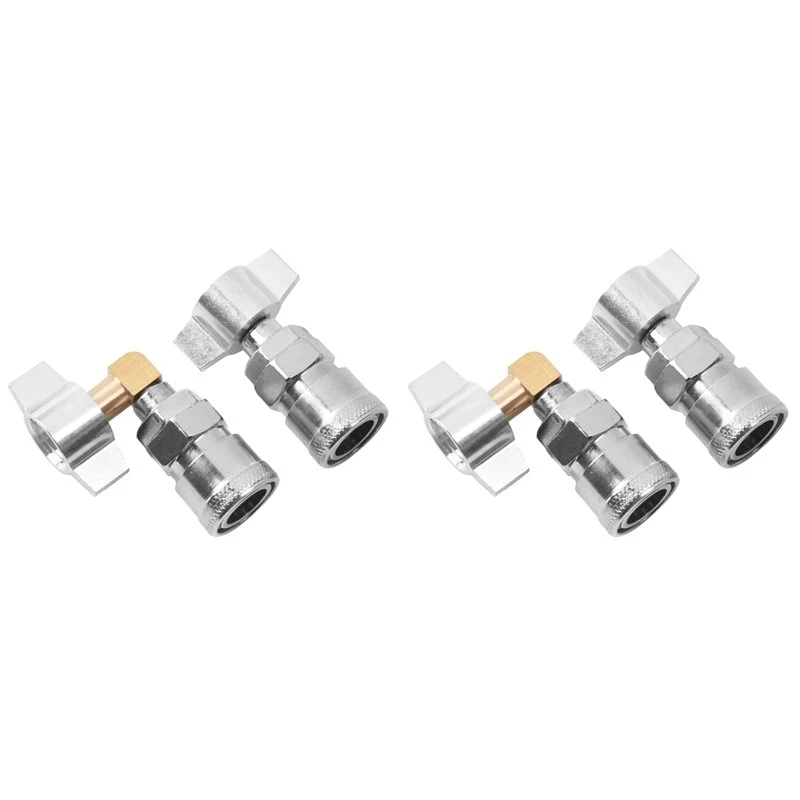 ALIM-4Pcs Truck Dust Blower Pneumatic Connector Straight Elbow Integrated Connection Home Decoration Hardware Tool
