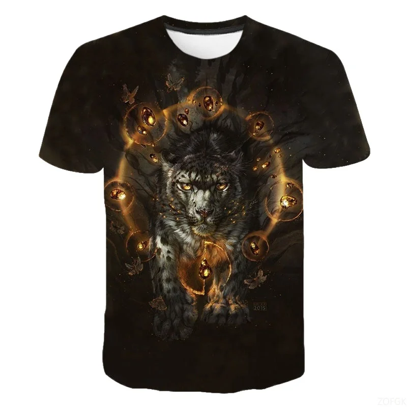 2020 New Tiger 3D T Shirt Men Women Children Summer Fashion Short Sleeve Printed Animal T-Shirt Cool Tops Tees Boy Girl Clothing