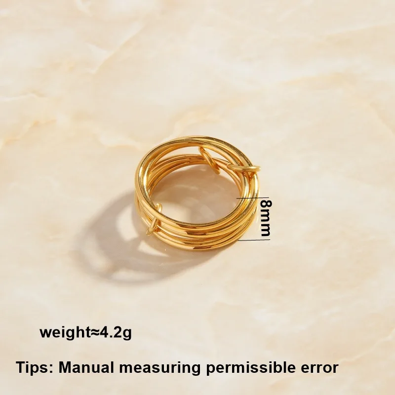 KITEAL Hot New Gold Plated size 6 7 8 Engagement rings for women Multi Ring Ring men ring accessories