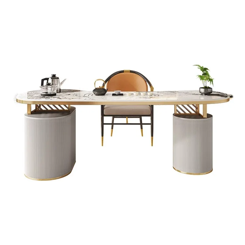 Rock Plate Tea Table and Chair Combination Office Kung Fu Tea Table Living Room Tea Making Table