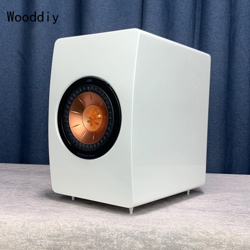 Wooddiy Hifi 5 Inch Full-range Two Way Speaker Empty Boxes One Pair Radian Pure Color LS50 No Gloss Gray White Black Enclosures