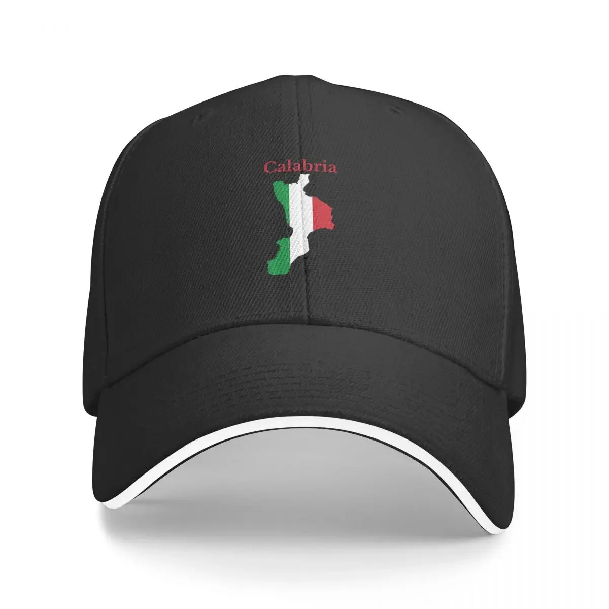 Calabria Map Italy Flag Italian Region Baseball Caps Adult Hip-Hop Sun Hat Dad Hat Breathable Polyester Sports Cap Summer Hats