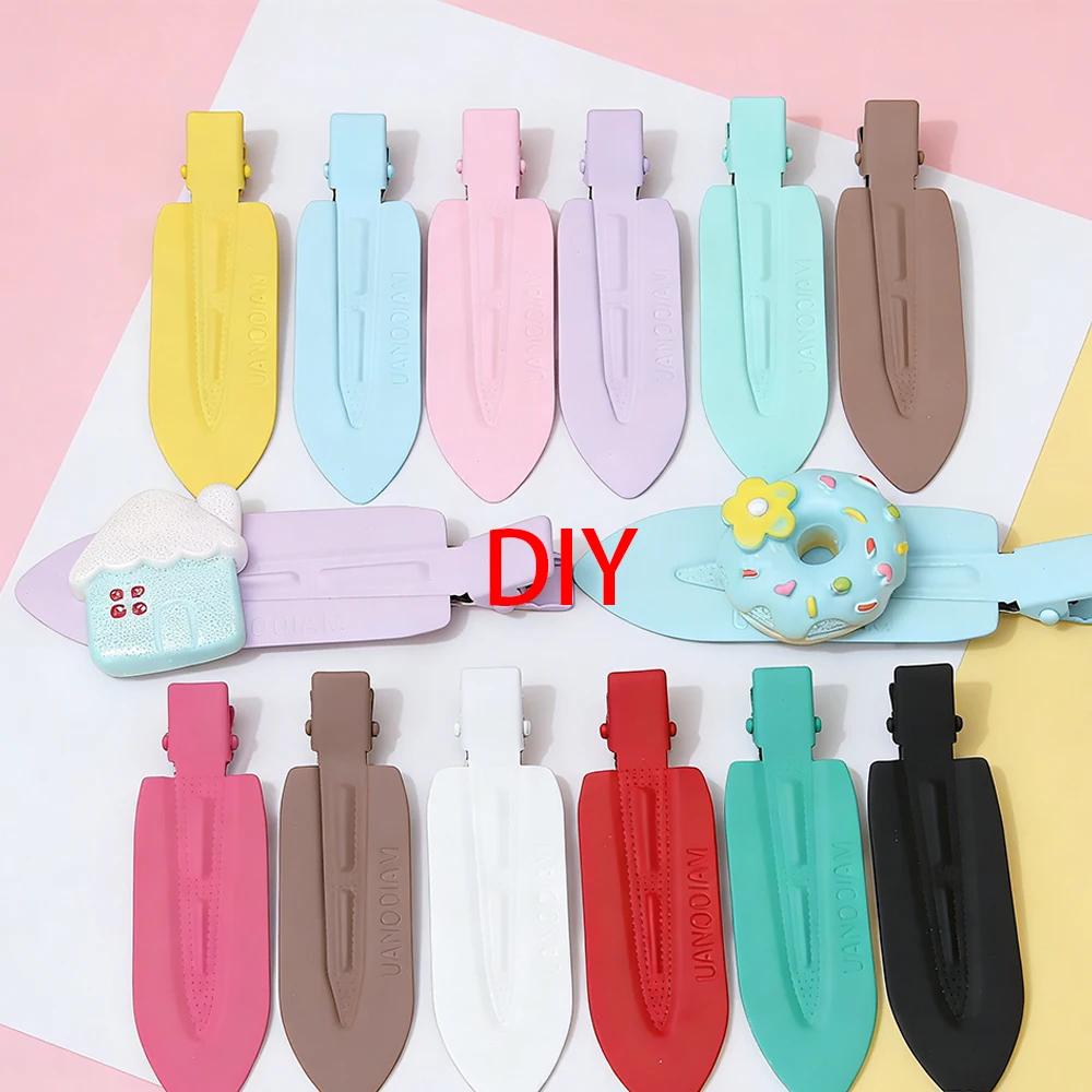 10 Stück 19x68mm Bonbonfarbene spurlose Weidenblatt-Haarspange, Pony-Clip, Make-up-Haarspangen, koreanisches Styling, DIY-Kopfschmuck-Accessoires – Detail 1