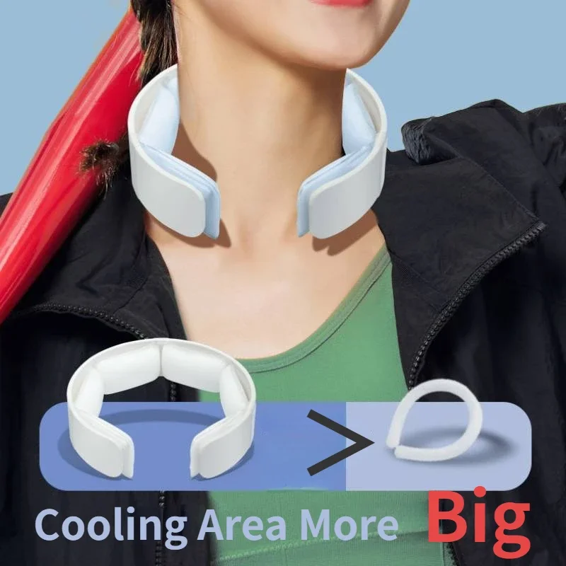 1pcs Neck Cooling Ring Neck Massager Summer Cooler Rings Cool Tube Collar Reusable Neck Cooling Ring Ice Cushion Tube