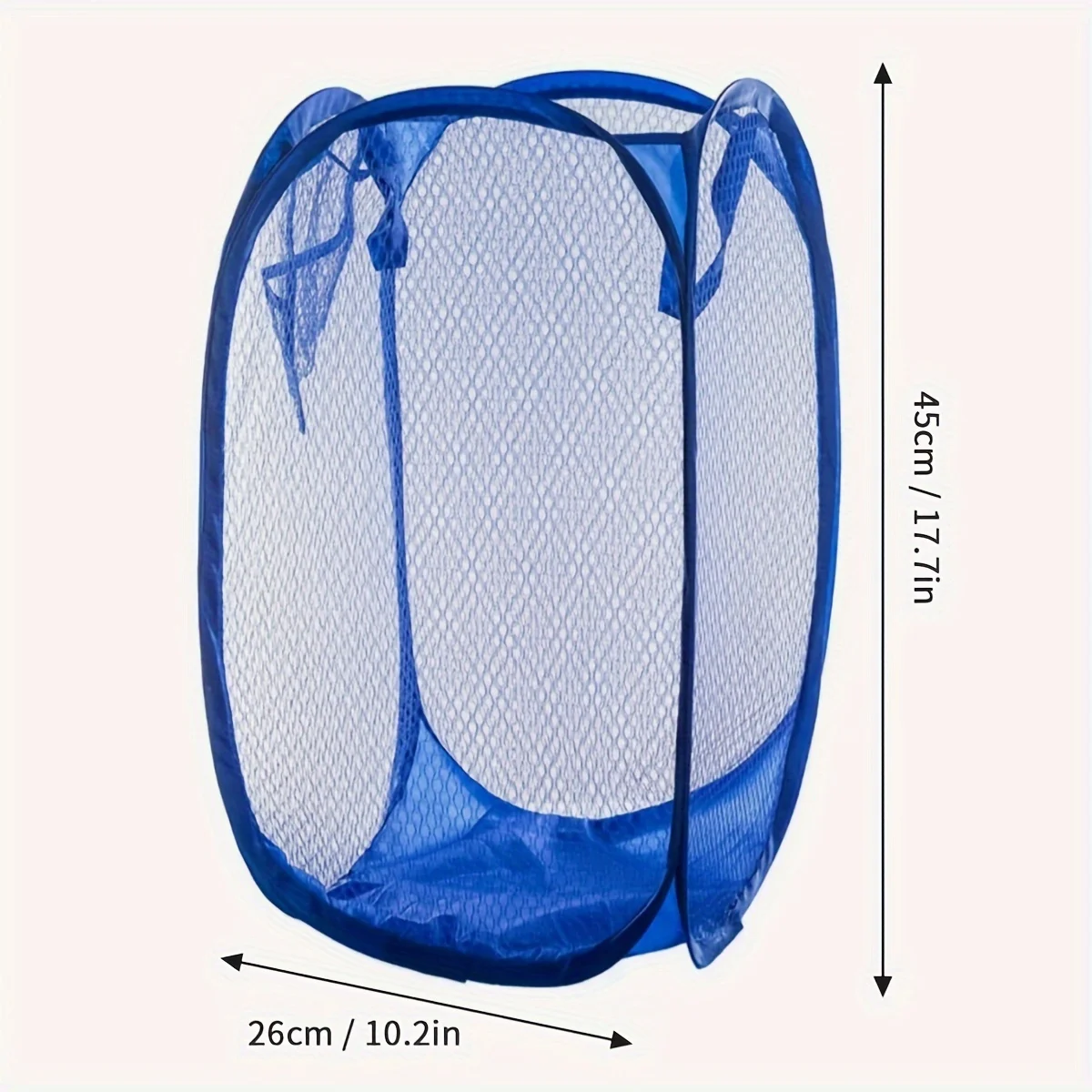 Large Foldable Dirty Clothes Basket Fine Mesh Storage Basket for Home Organization view 2