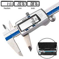 Electronic Digital Caliper Stainless Steel Slide Caliper Measuring Tool with Large LCD Screen 3 Measurement Units Switchable