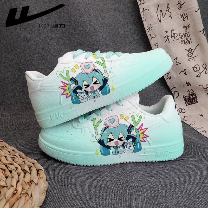 

Hatsune Miku Sneakers Animation Cartoon Two-Dimensional Men's Trendy Outdoor Casual Low-top Sports Shoes Playing Shoes Wholesale