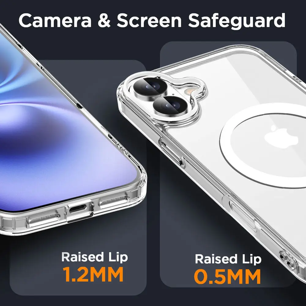 حافظة هاتف شفافة مغناطيسية أصلية لهاتف آيفون 17 Air 16 15 14 13 12 11 Pro Max Plus 16e E Magsafe غطاء سيليكون Funda