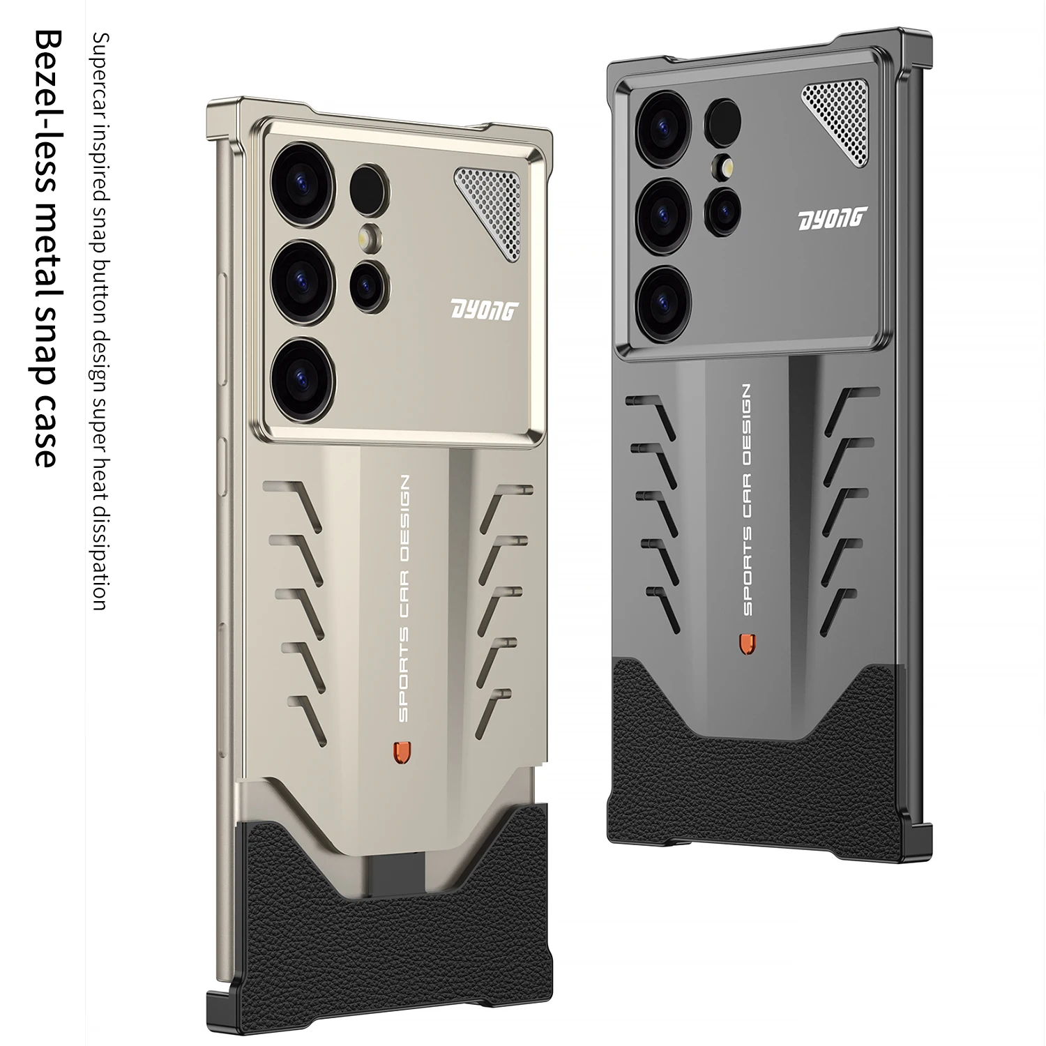 

Case For Samsung Galaxy S25 Ultra Elastic Buckle Heat Dissipation Aluminum Alloy Frameless Metal Cover S24Ultra S25Ultra Coque