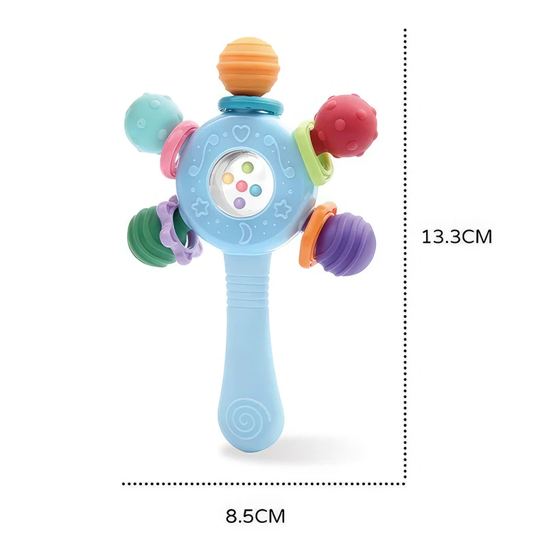 Baby siliconen bijtring ontwikkelingsspeelgoed 0 6 12 maanden sensorische rammelaar bijtring voor peuter handgreep speelgoed educatieve spelletjes